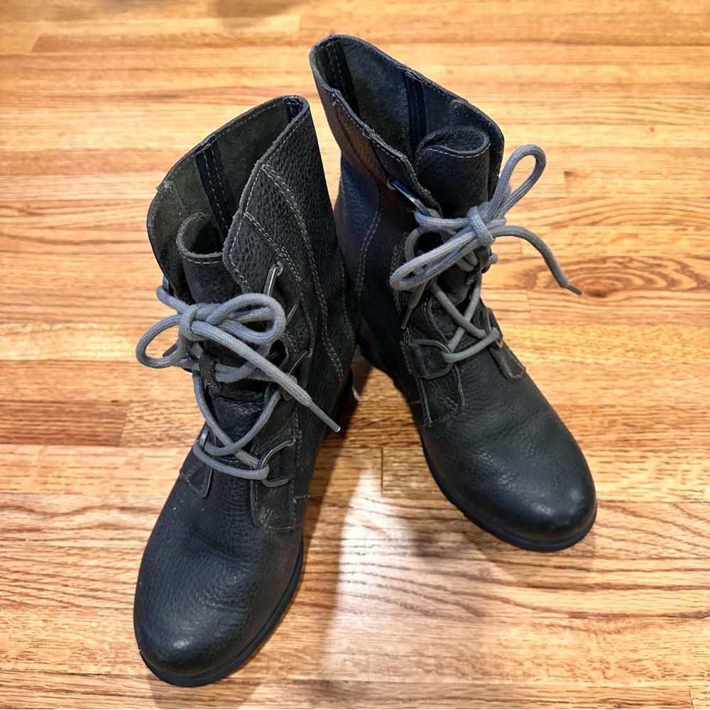 Sorel Joan of Artic Wedge II Boots Quarry Size 8.5